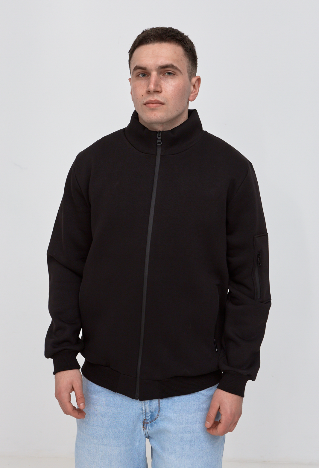 Кофта великих розмірів на застібці на рукаві 30502