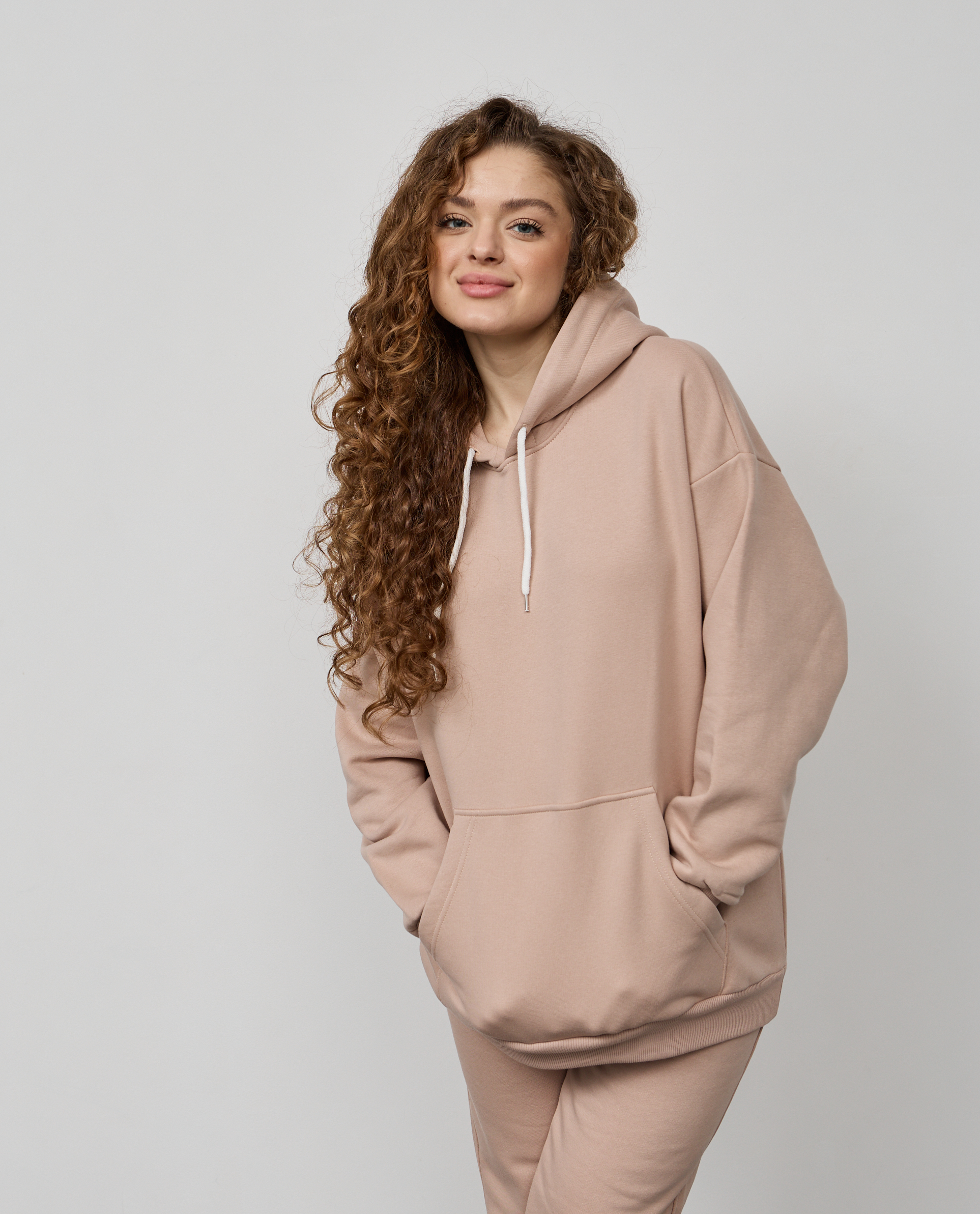 Теплый женский костюм oversize на манжетах-резинках Hector 24108