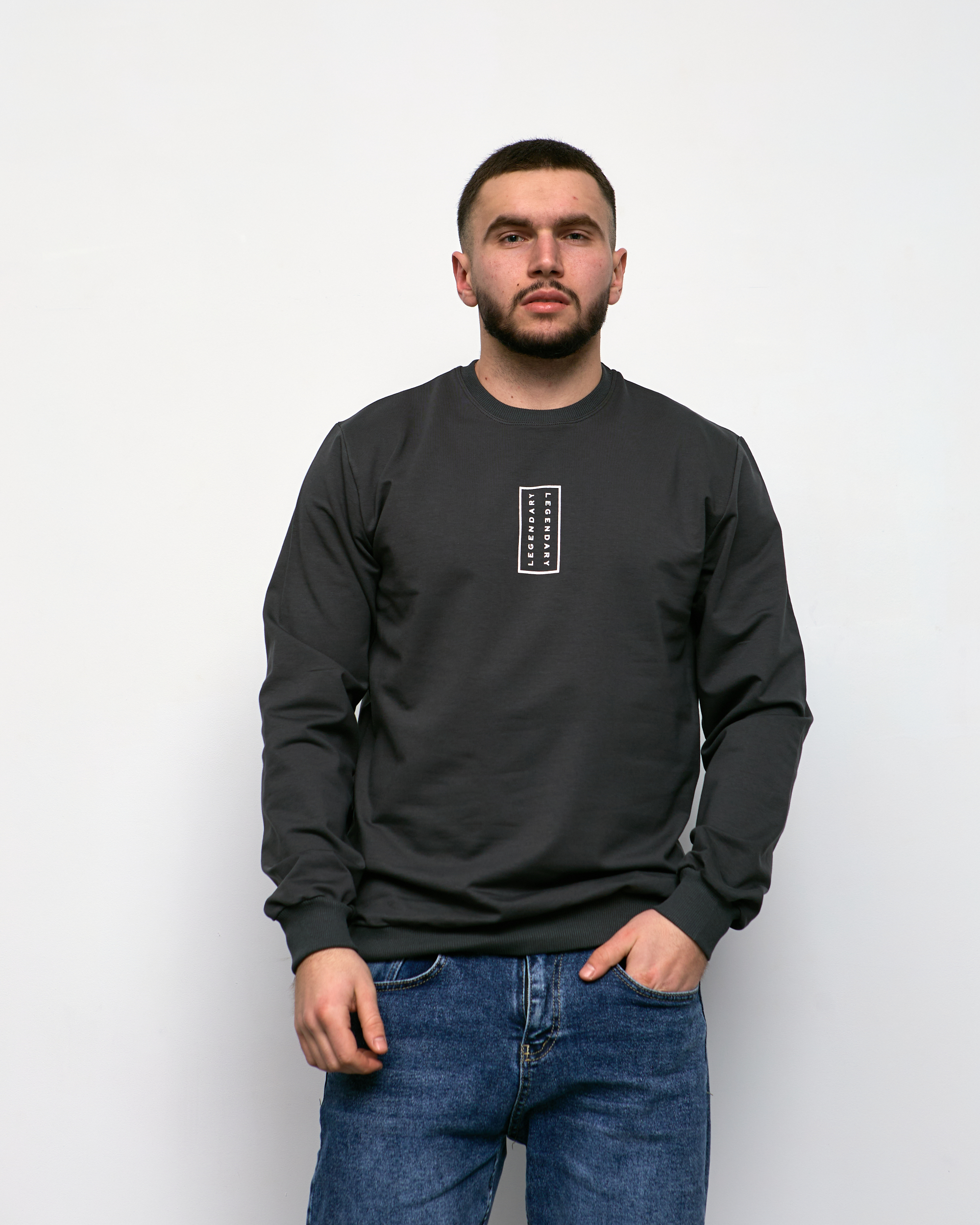 Свитшот больших размеров с принтом LEGENDARY 18037
