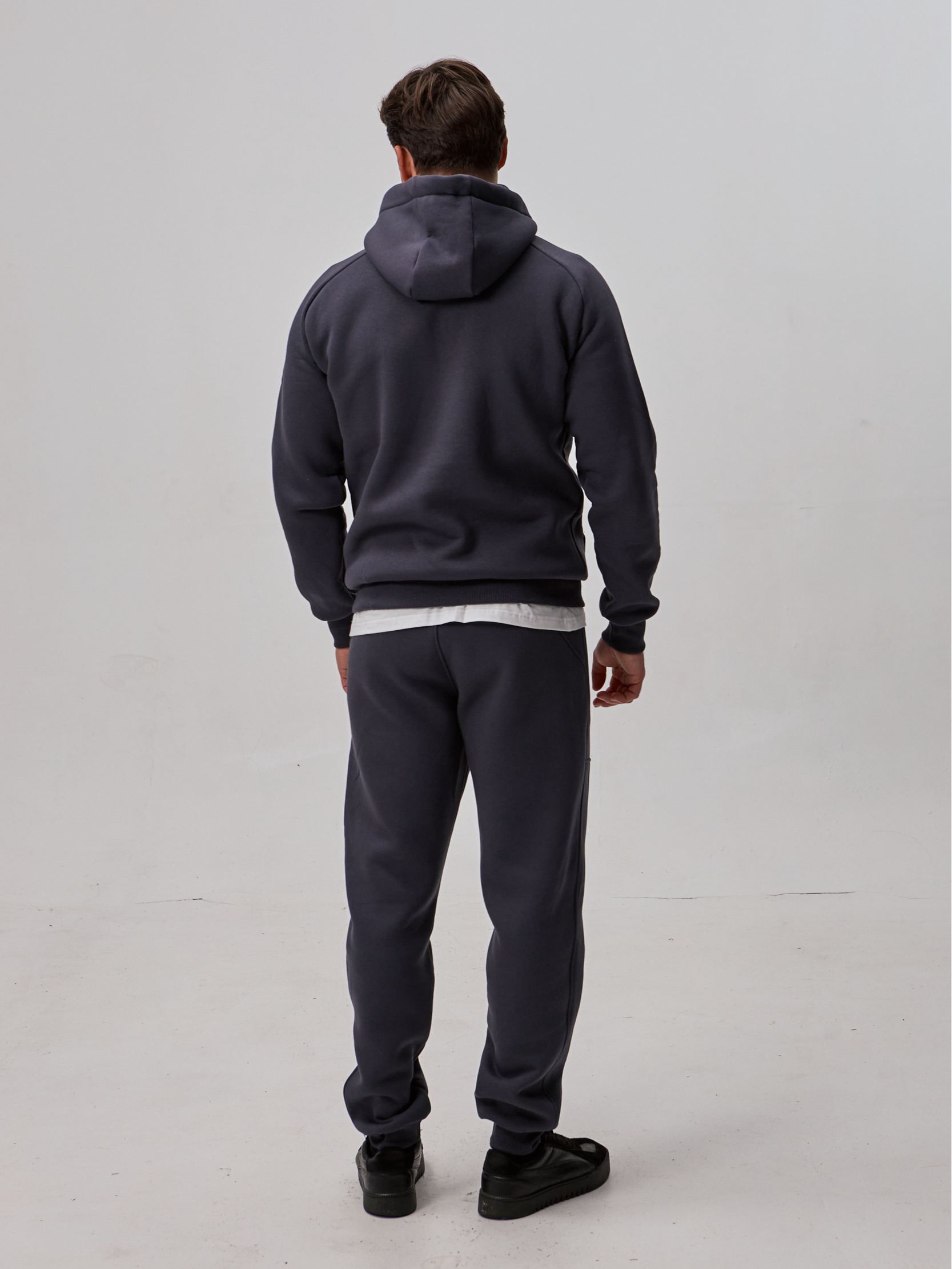 Теплый костюм с худи-регланом и капюшоном 30592