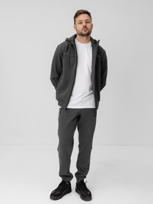 Тепла кофта з високим коміром та застібкою Hector 30475