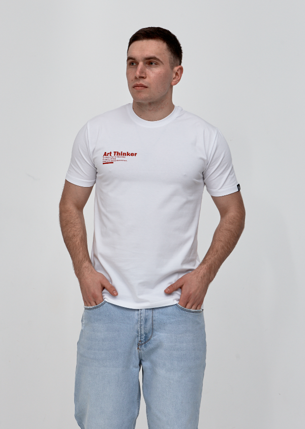 Футболка с аккуратным принтом ART THINKER 42024