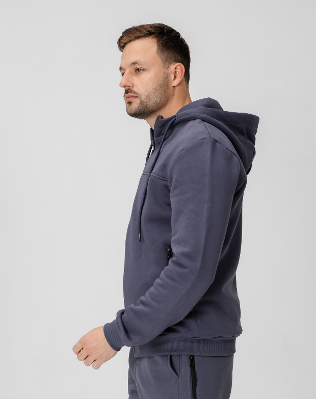 Тепла кофта з високим коміром та застібкою Hector 30475