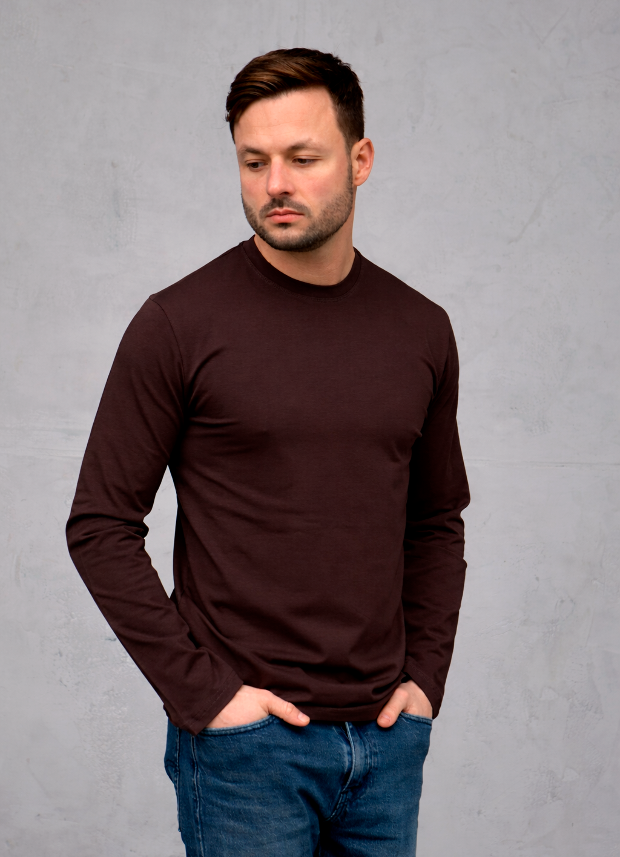 Чоловічий однотонний лонгслів 25100