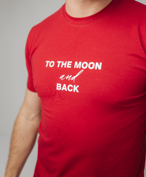 Якісна чоловіча футболка TO THE MOON AND BACK 40261
