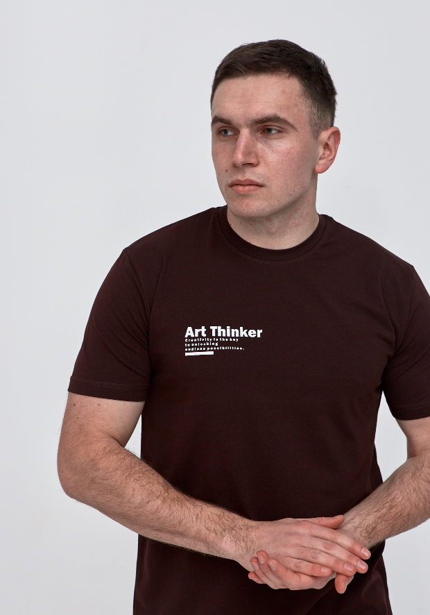 Футболка с аккуратным принтом ART THINKER 42024