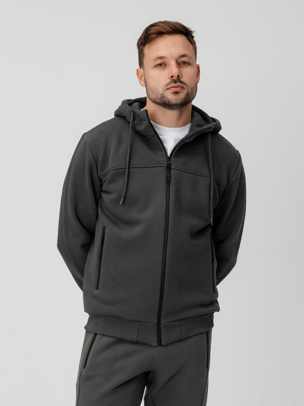 Тепла кофта з високим коміром та застібкою Hector 30475