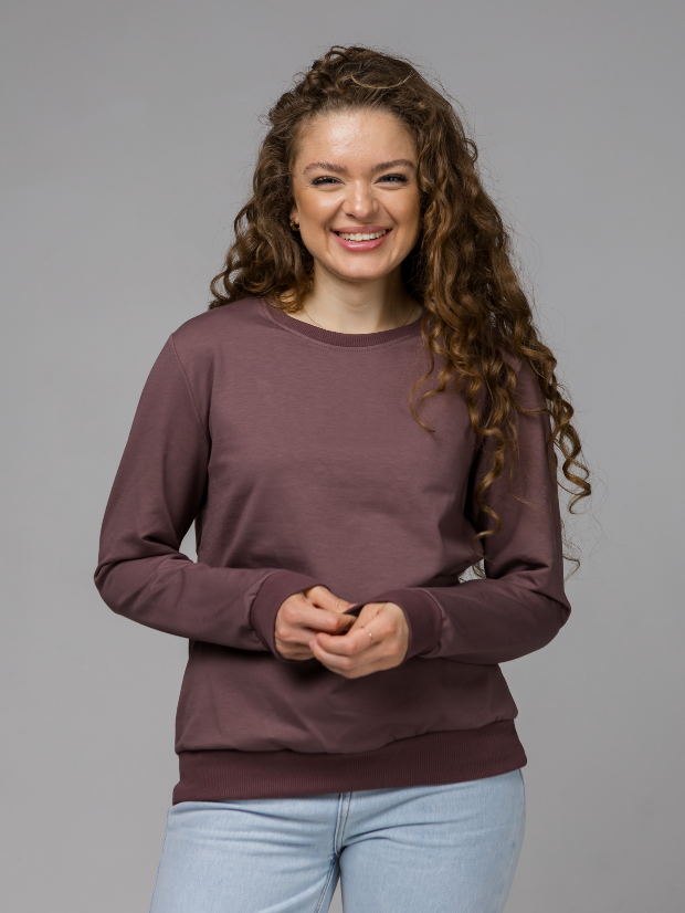 Классический женский базовый свитшот 24200