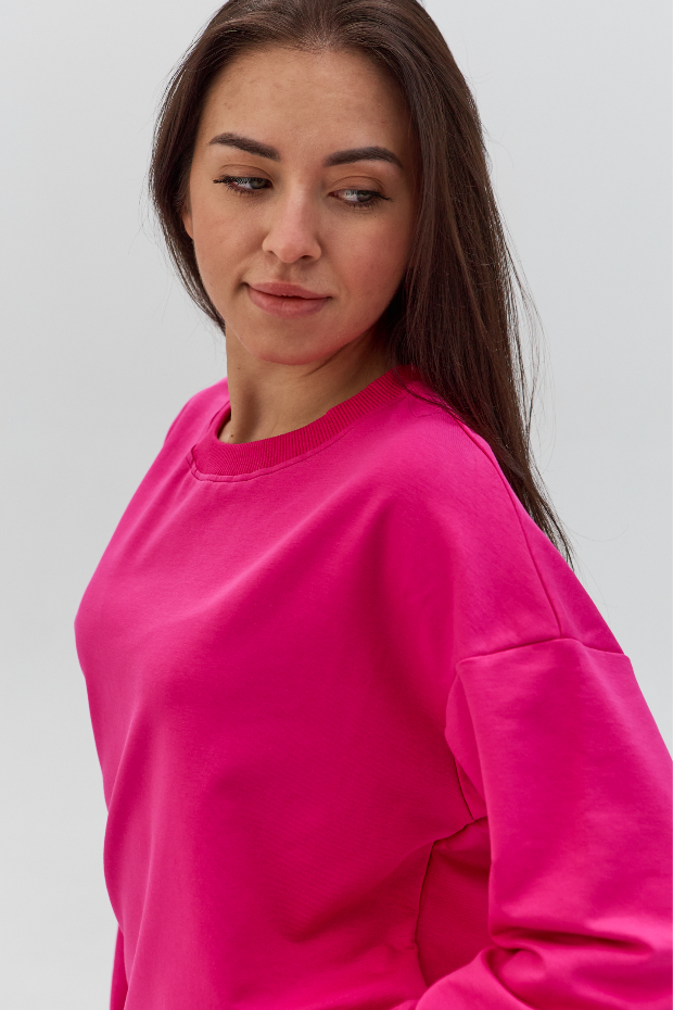 Женский свитшот опущенное плече oversize Hector 24049