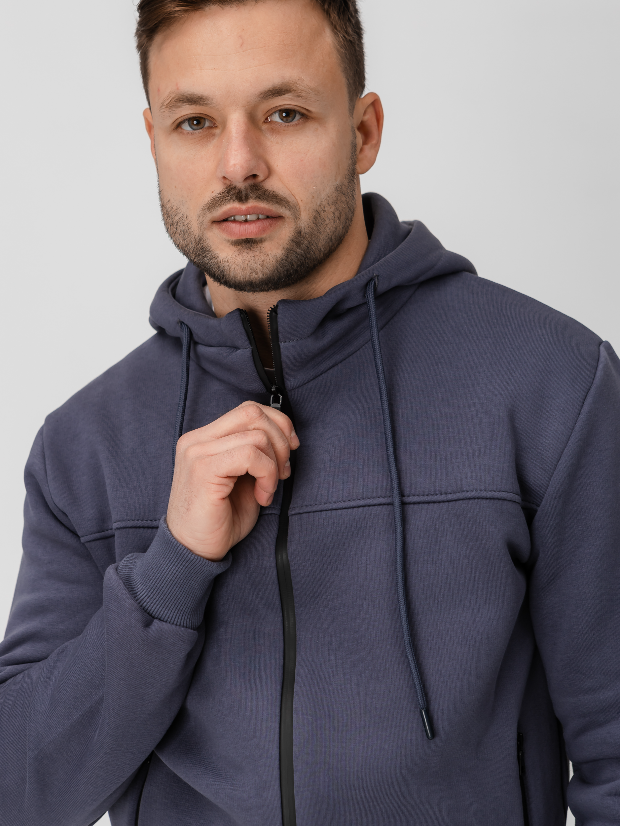 Тепла кофта з високим коміром та застібкою Hector 30475