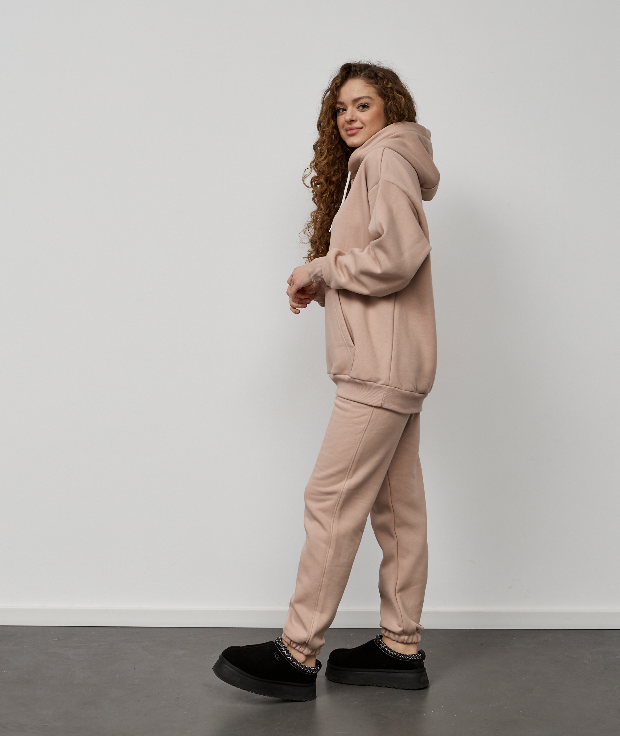 Теплий жіночий костюм oversize на манжетах-резинках Hector 24108