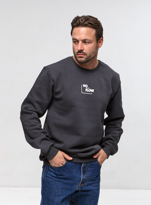 Теплый мужской свитшот GO WITH THE FLOW 30616