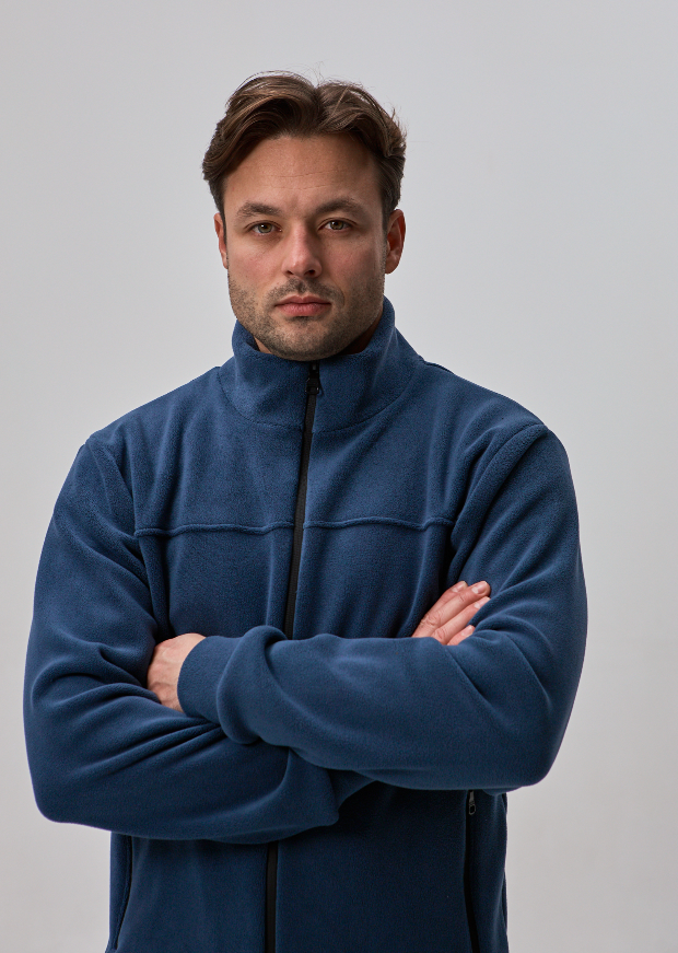 Мужская кофта флисовая на застежке 30480