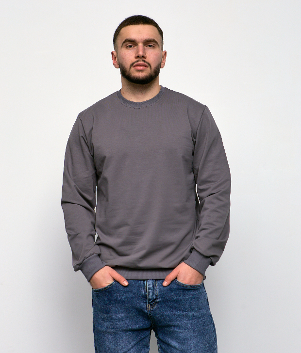 Однотонний чоловічий світшот 17081