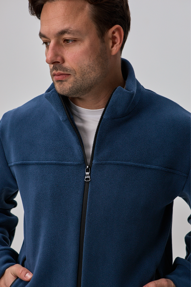 Мужская кофта флисовая на застежке 30480