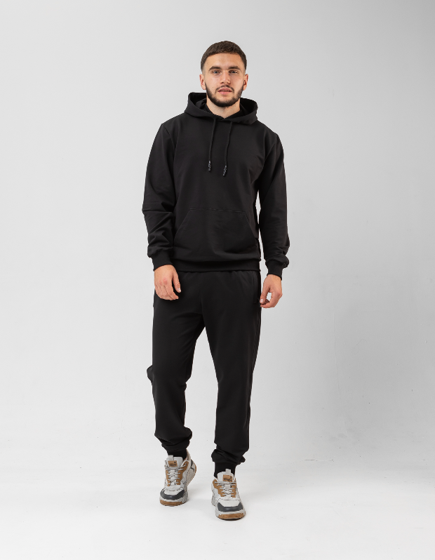 Мужской спортивный костюм-кенгуру с карманами на молнии в штанах Hector 17421