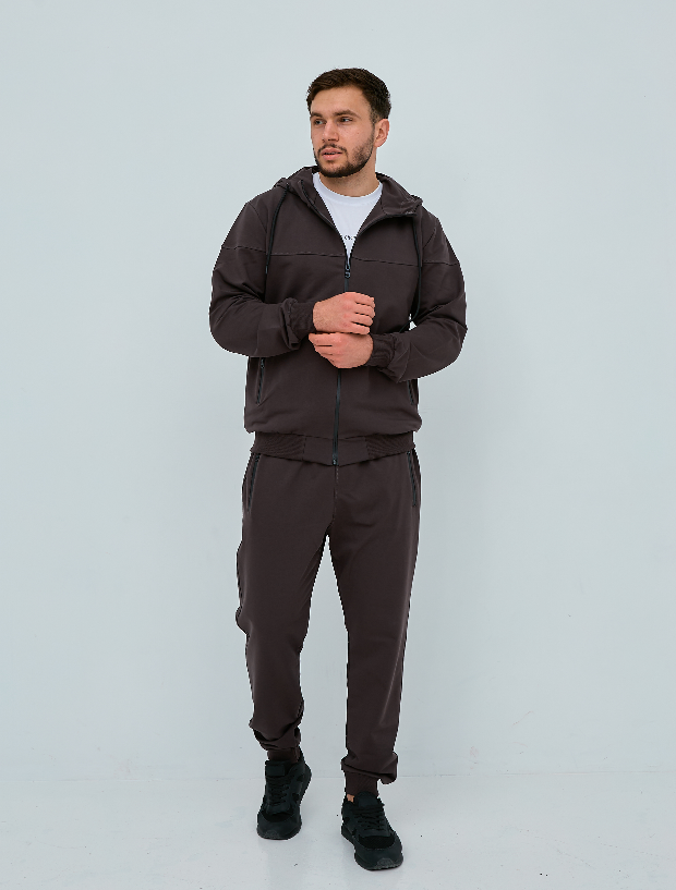 Костюм на застібці великих розмірів з високим коміром 18501