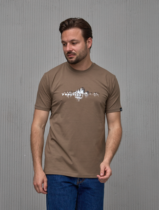 Чоловіча футболка з оригінальним принтом POSITIVE 40464