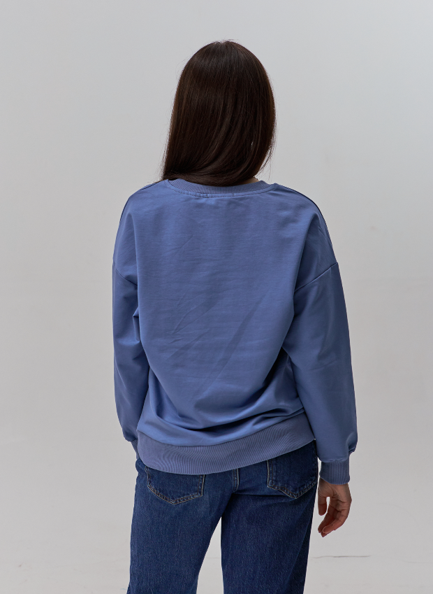 Женский свитшот опущенное плече oversize Hector 24049