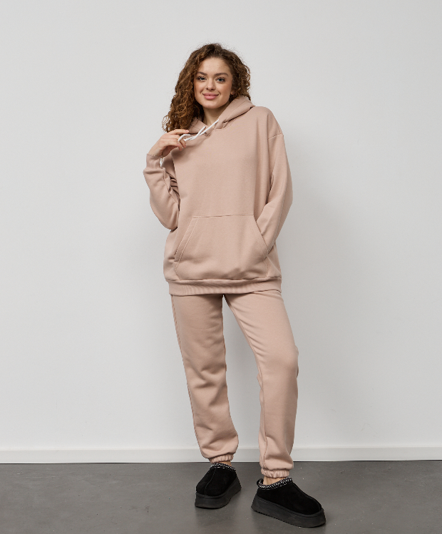 Теплий жіночий костюм oversize на манжетах-резинках Hector 24108
