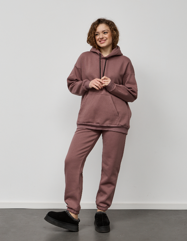 Теплий жіночий костюм oversize на манжетах-резинках Hector 24108