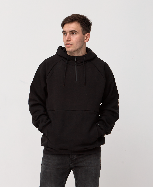 Толстовка-реглан з капюшоном та застібкою 30040