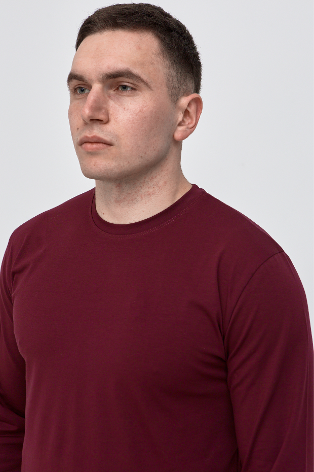 Чоловічий однотонний лонгслів 25100