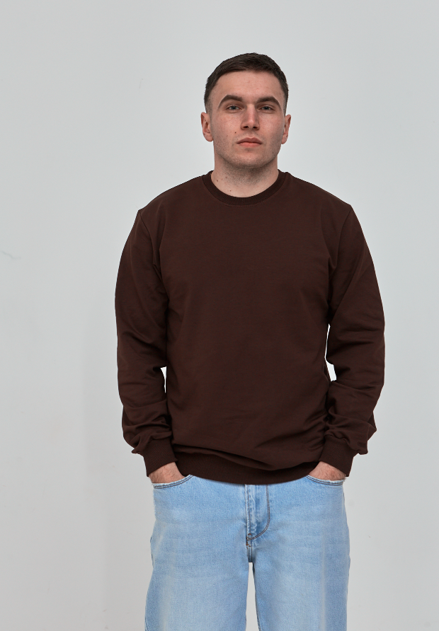 Чоловічий батальний однотонний світшот 18100