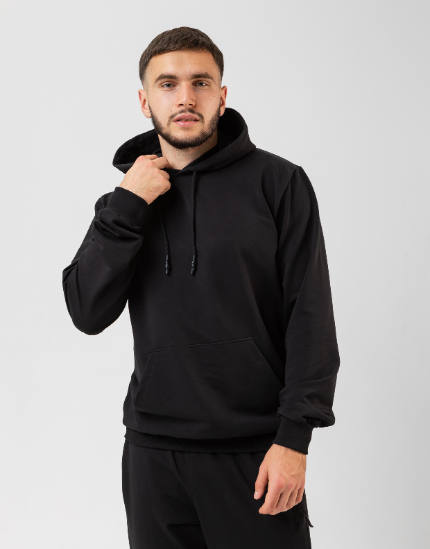 Мужской спортивный костюм-кенгуру с карманами на молнии в штанах Hector 17421