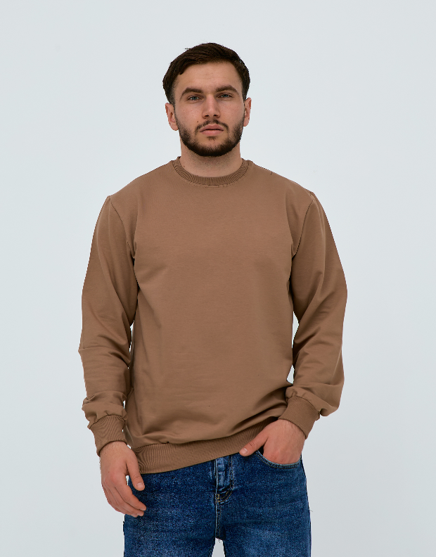 Чоловічий батальний однотонний світшот 18100