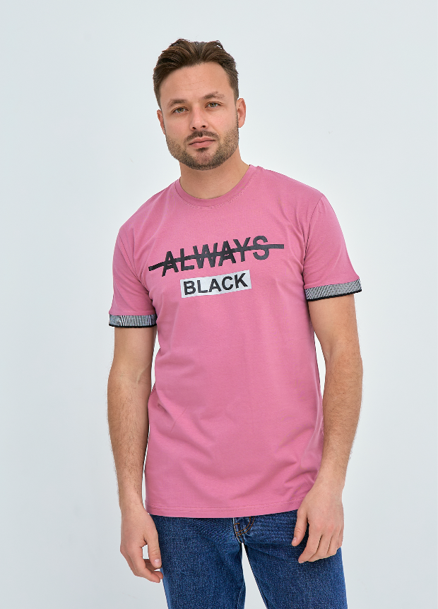 Мужская футболка с манжетами на рукавах 22086