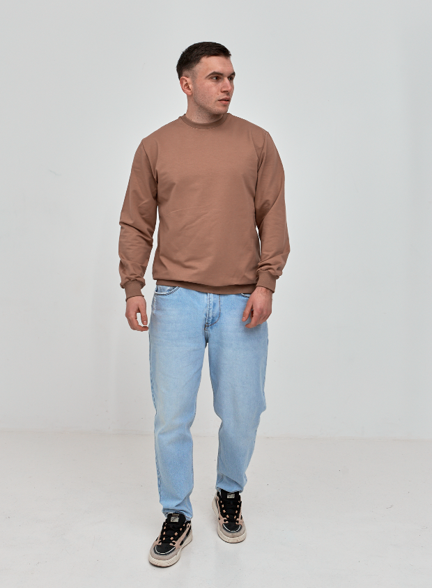 Чоловічий батальний однотонний світшот 18100