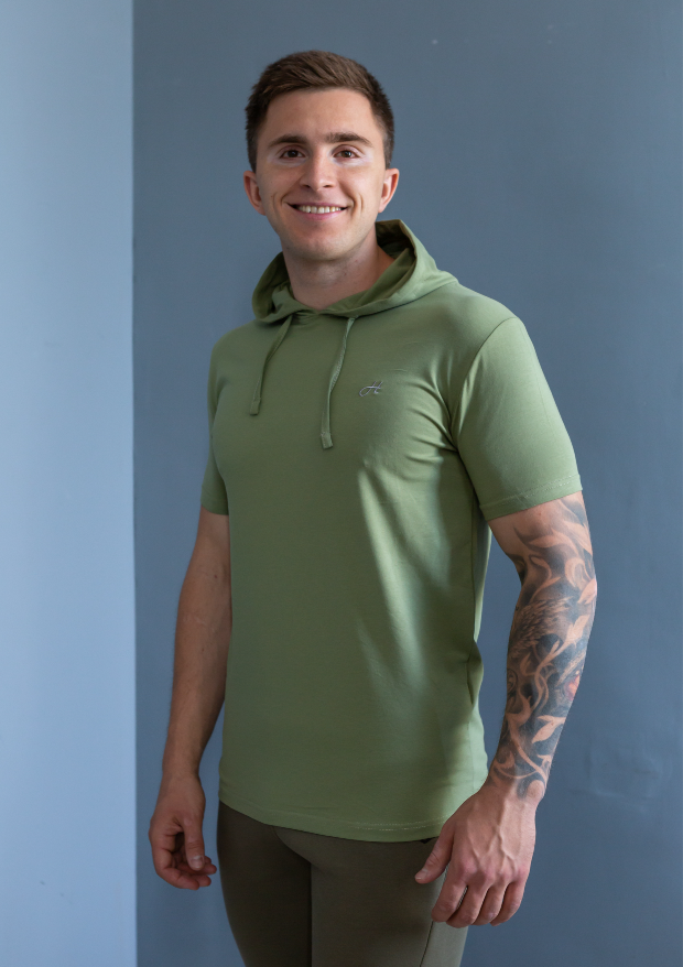 Футболка мужская с капюшоном 15075