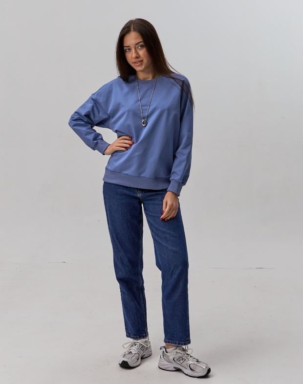 Женский свитшот опущенное плече oversize Hector 24049