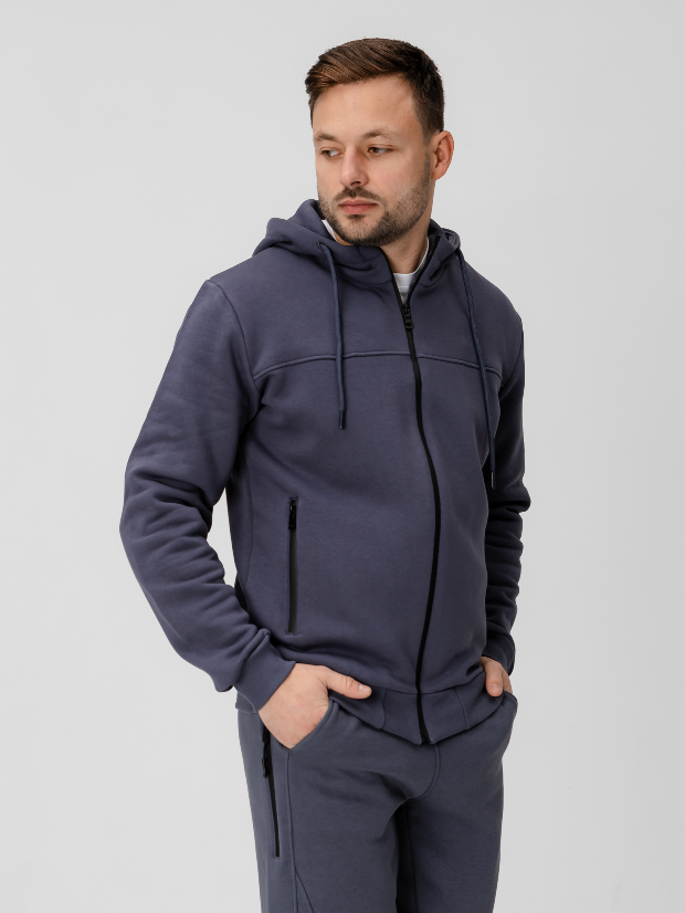 Тепла кофта з високим коміром та застібкою Hector 30475