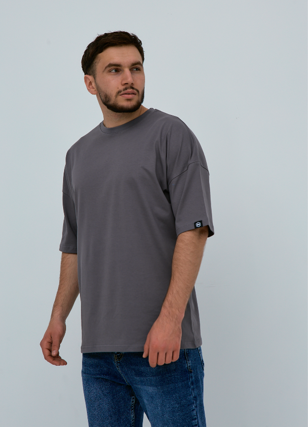 ЧОЛОВІЧА ФУТБОЛКА OVERSIZE БЕЗ ПРИНТУ 40410
