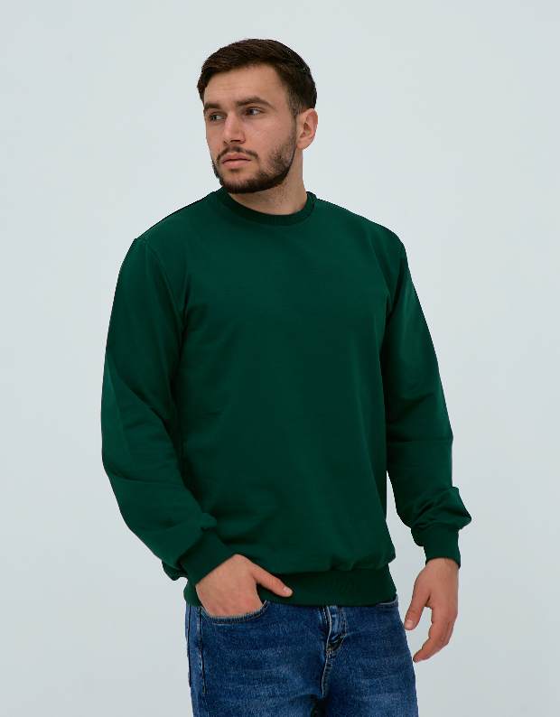 Чоловічий батальний однотонний світшот 18100