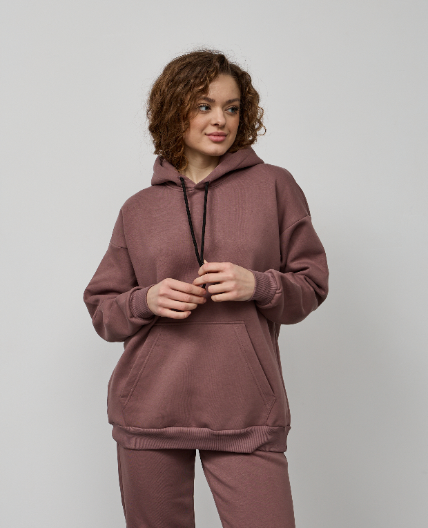 Теплий жіночий костюм oversize на манжетах-резинках Hector 24108