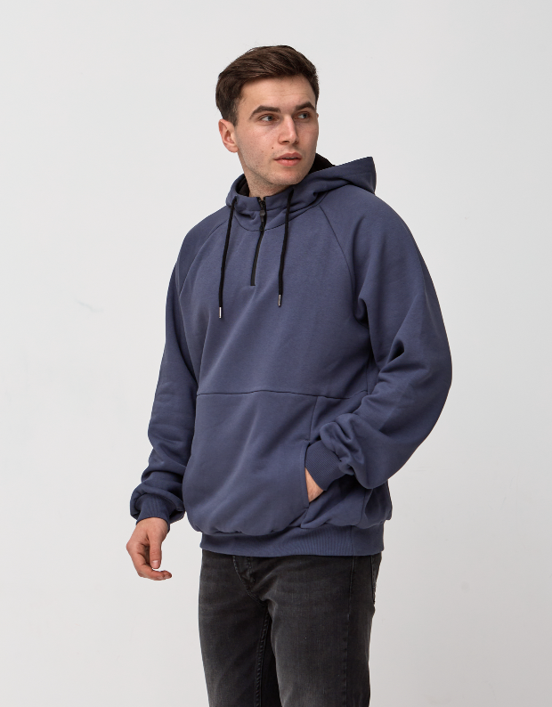 Толстовка-реглан з капюшоном та застібкою 30040