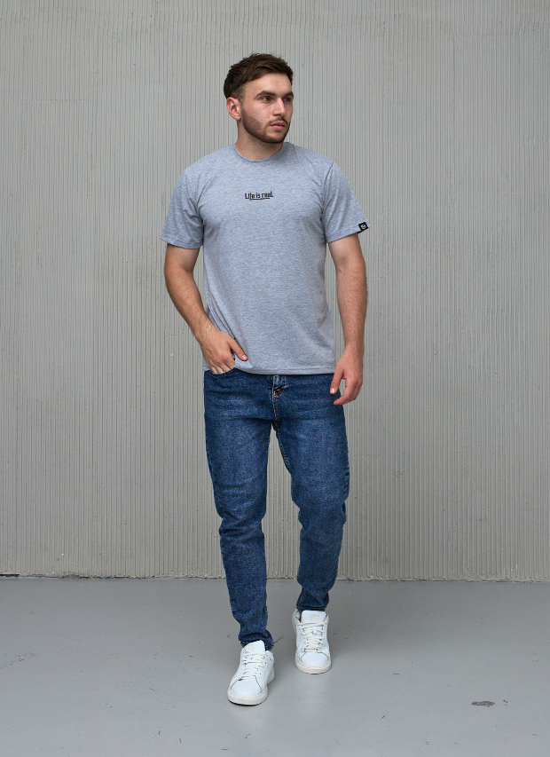 Futbolka cholovicha size+ LIFE IS REAL 40644