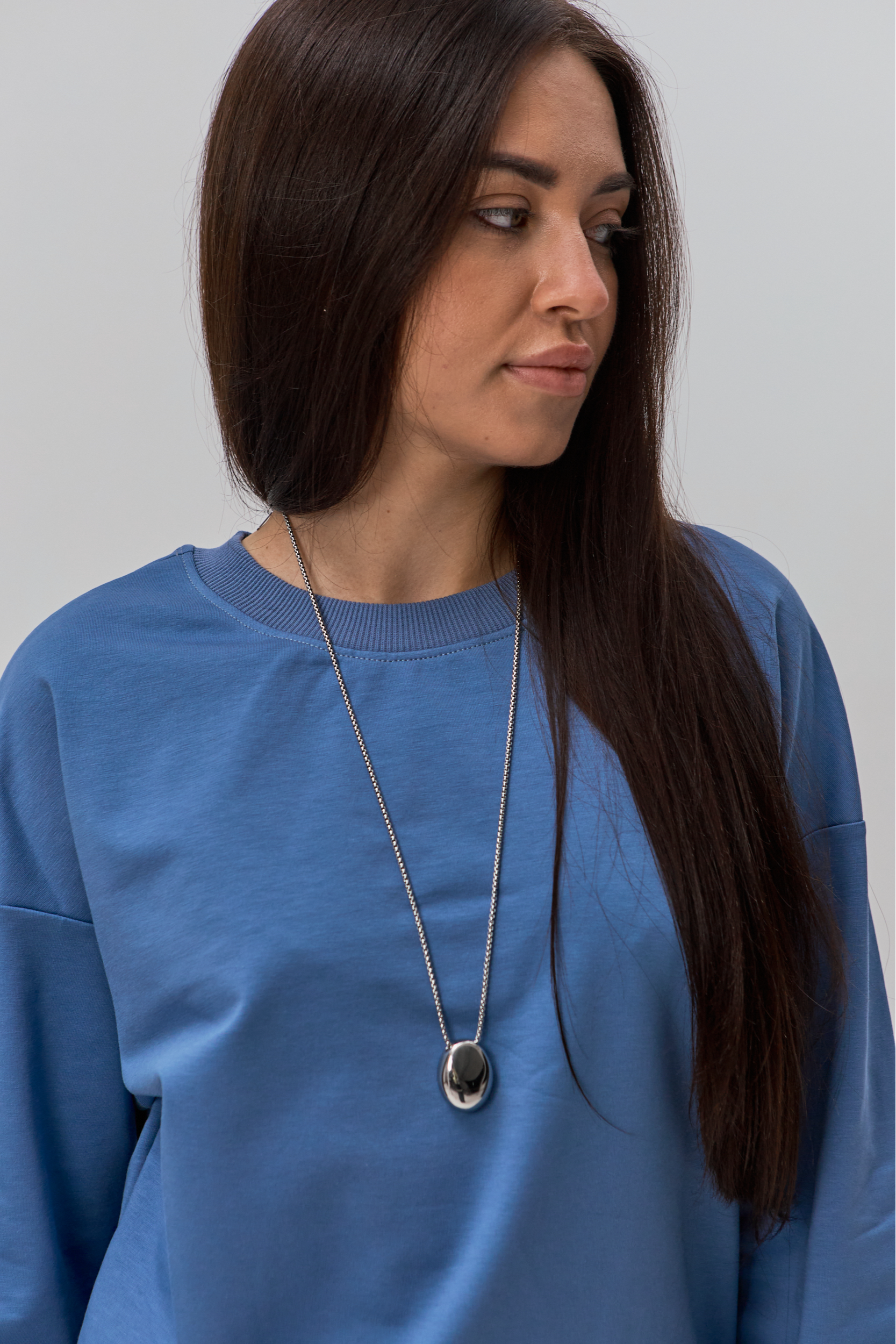 Світшот жіночий спущене плече oversize Hector 24049