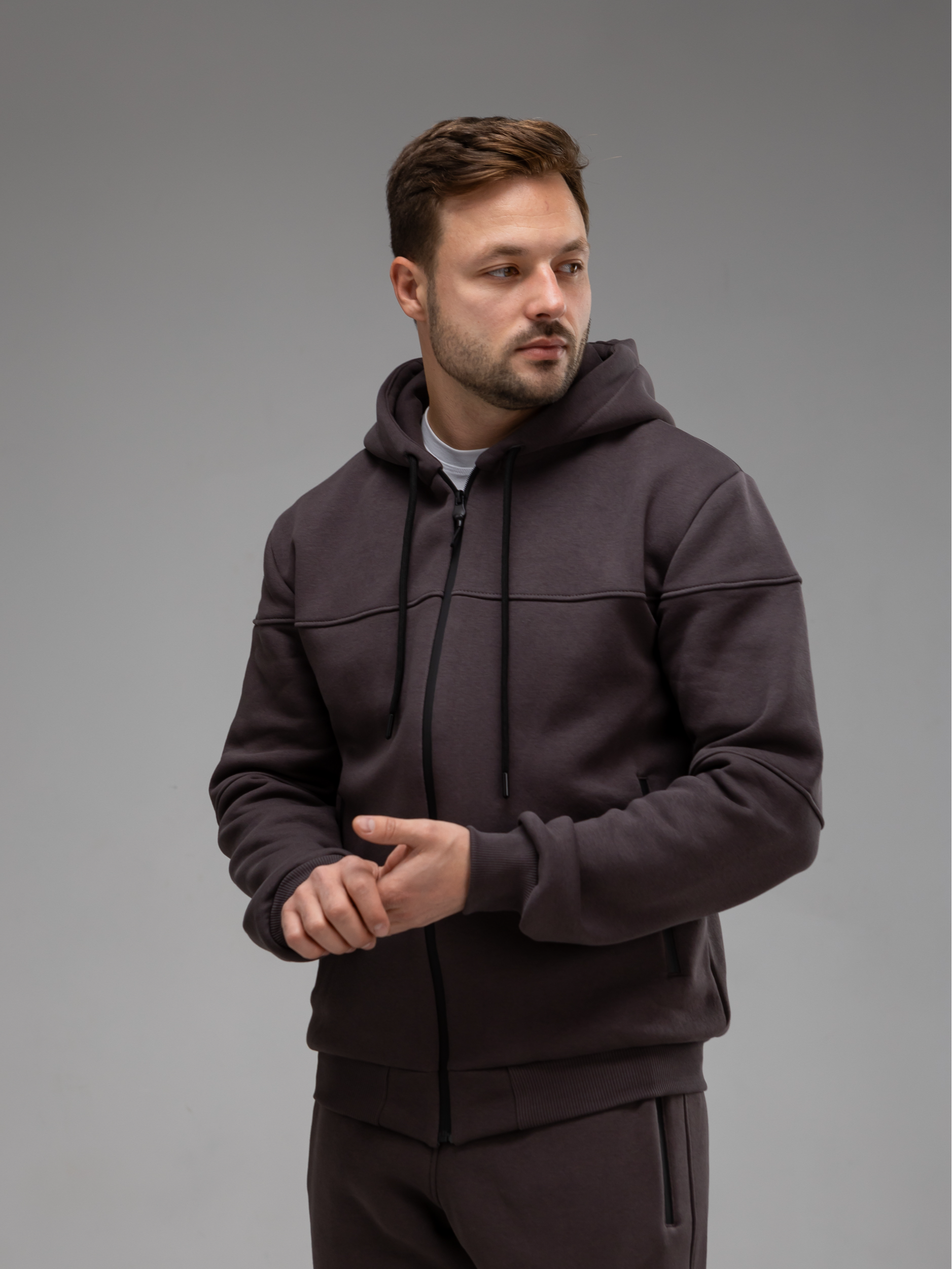 Теплый костюм на молнии с двойным капюшоном Hector 30573