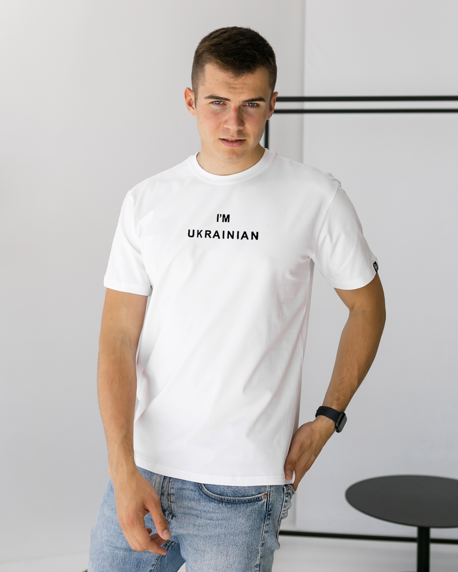 Мужская футболка i am ukrainian больших размеров 40565