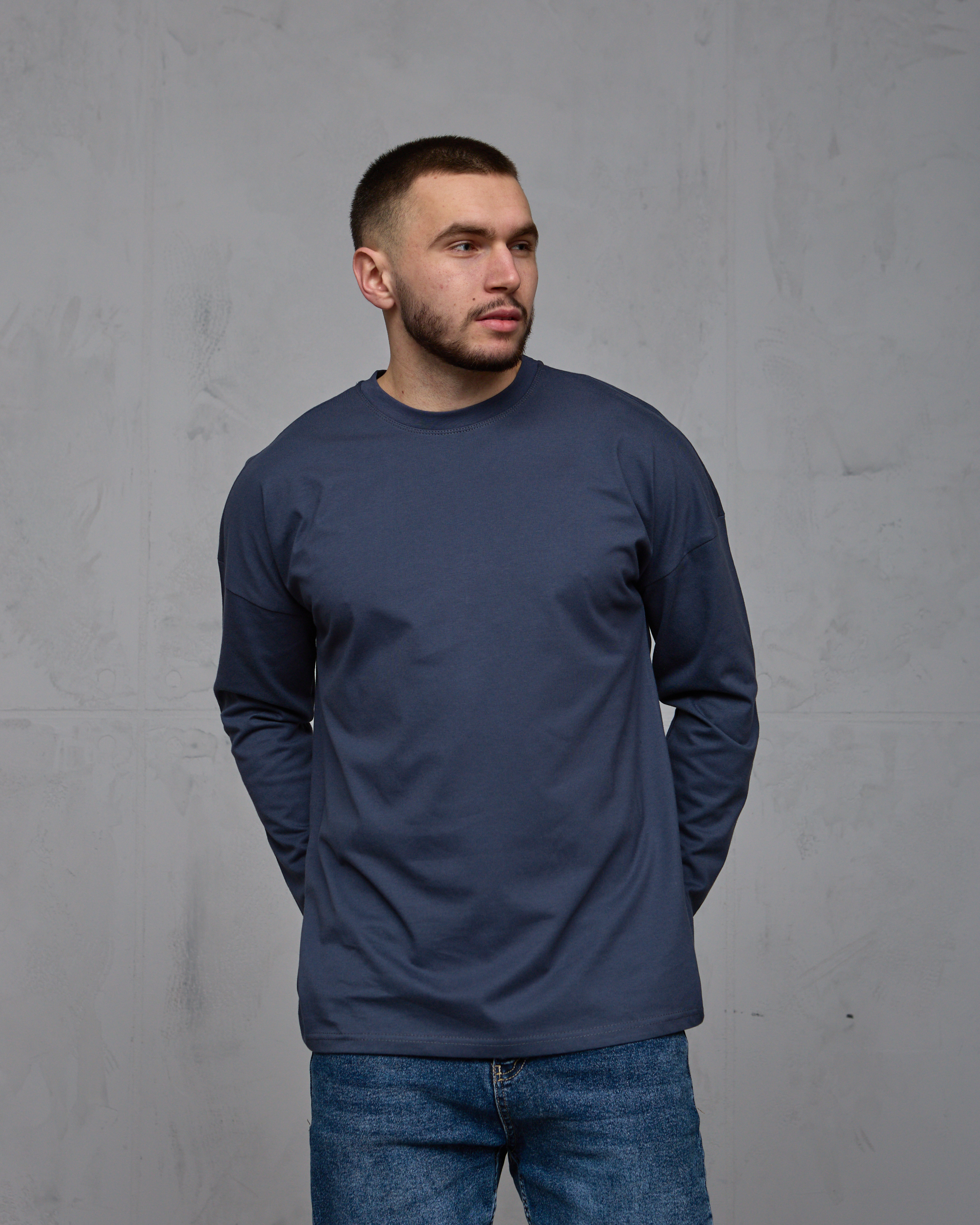 Чоловічий лонгслів oversize Hector 25201