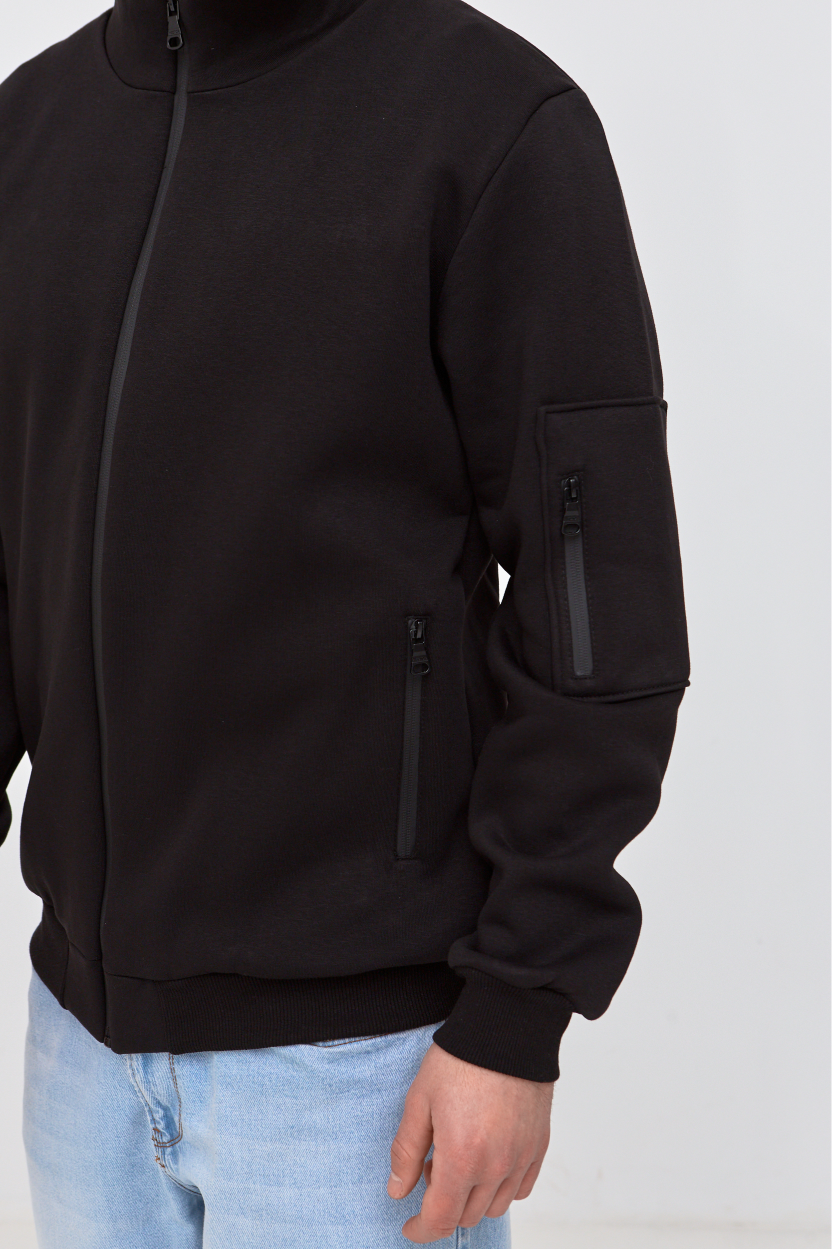 Кофта великих розмірів на застібці на рукаві 30502