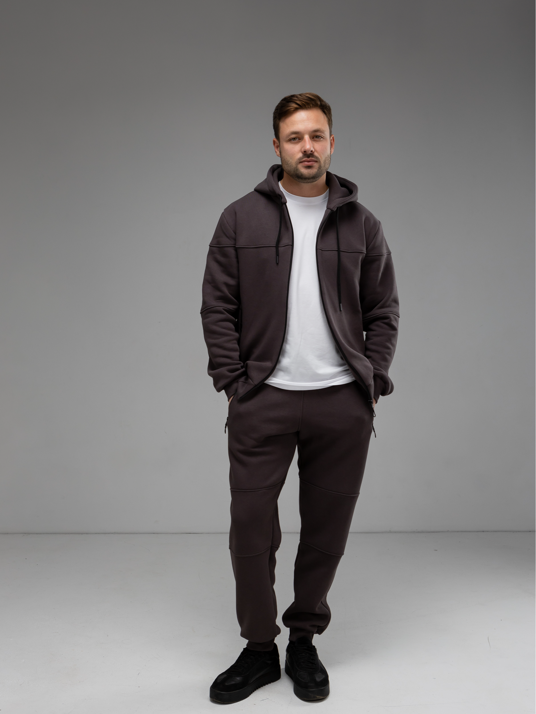 Теплый костюм на молнии с двойным капюшоном Hector 30573