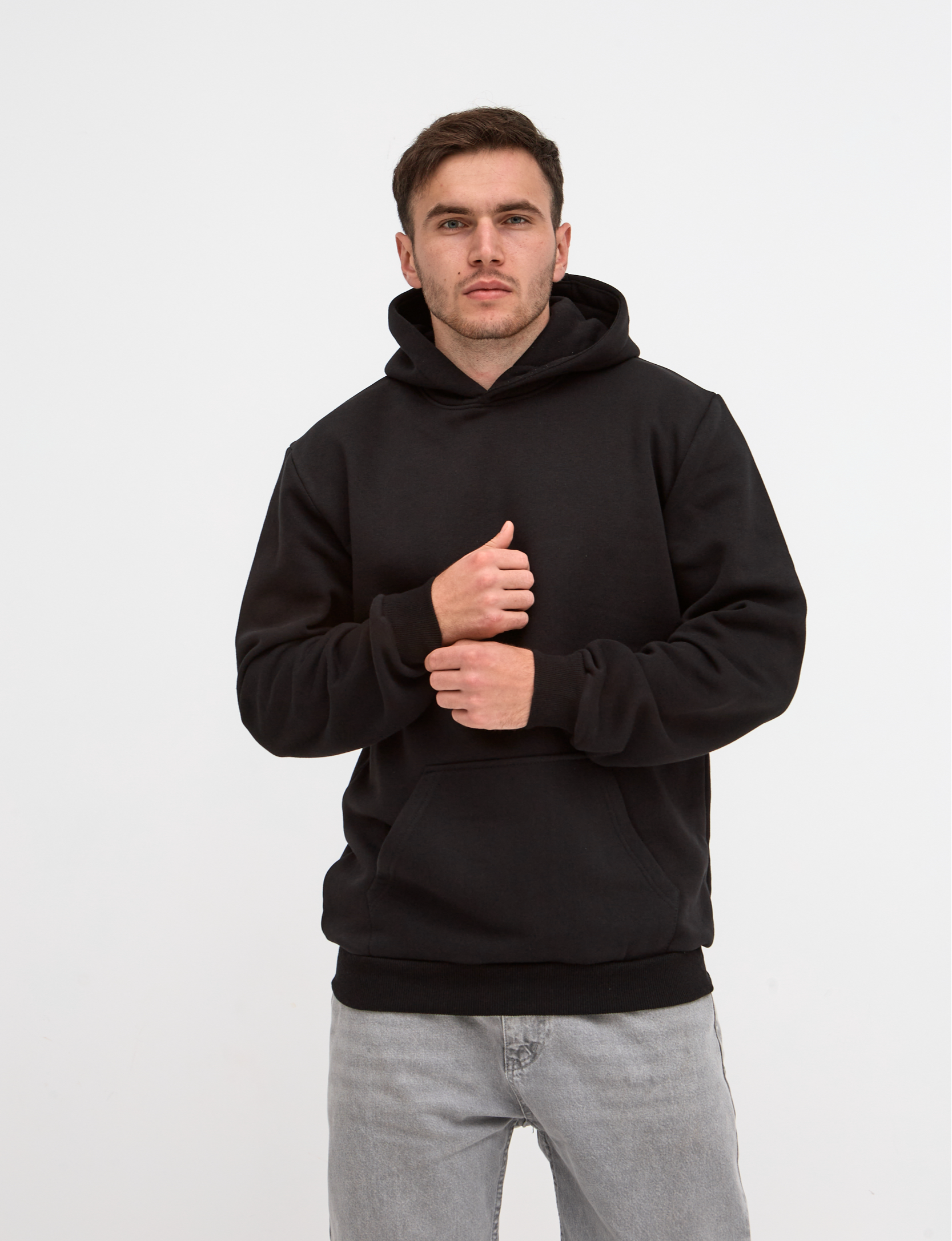 Толстовка великих розмірів без шнурка в капюшоні Hector 30129