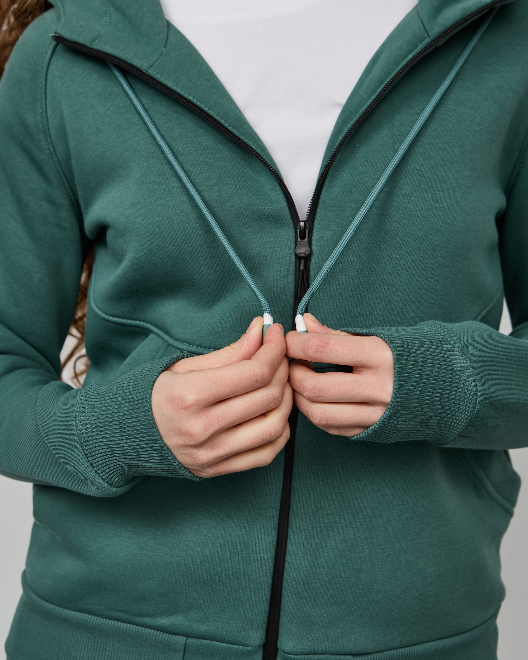 Теплий жіночий костюм з високим коміром 24104