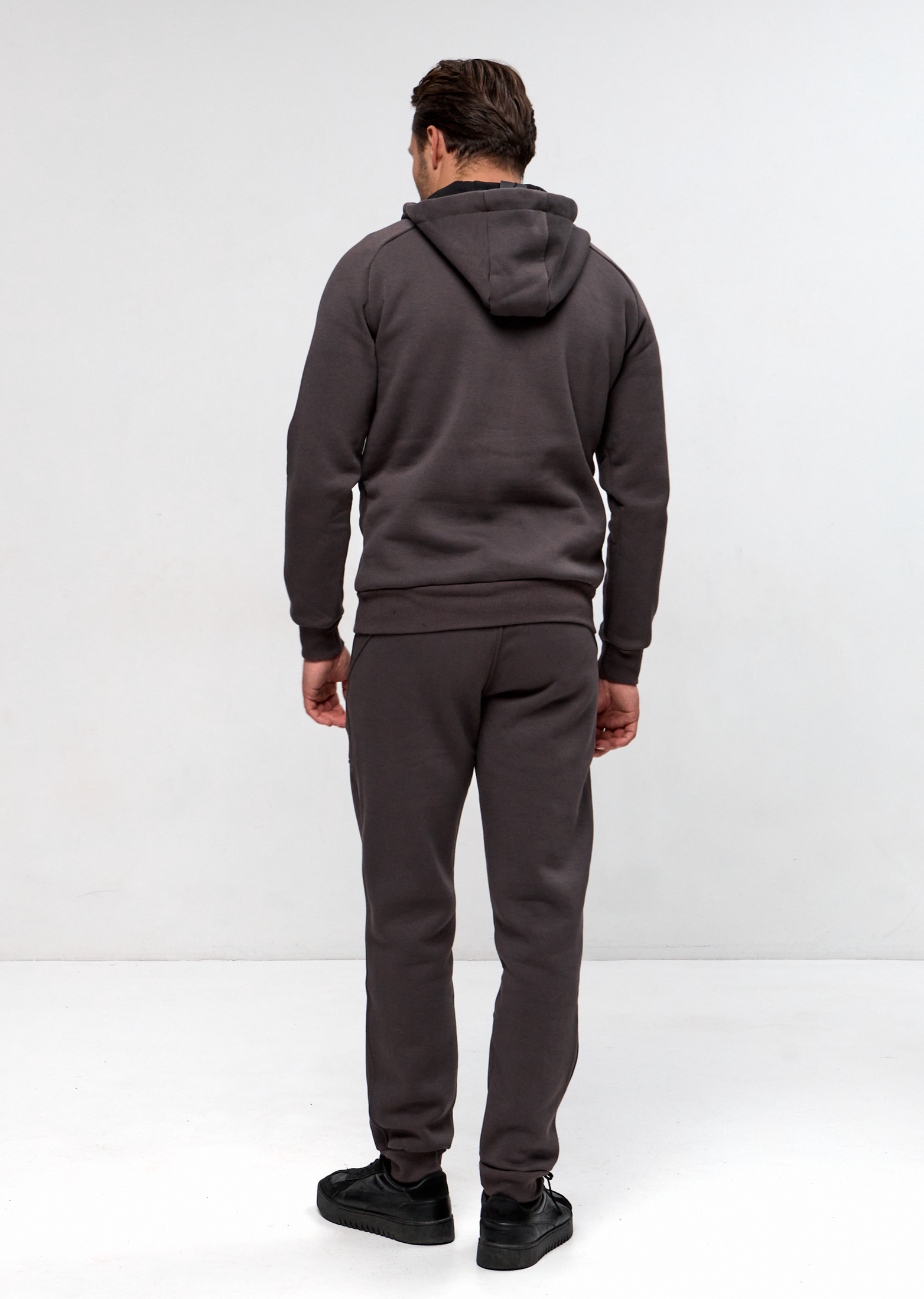 Теплый костюм с худи-регланом и капюшоном 30592