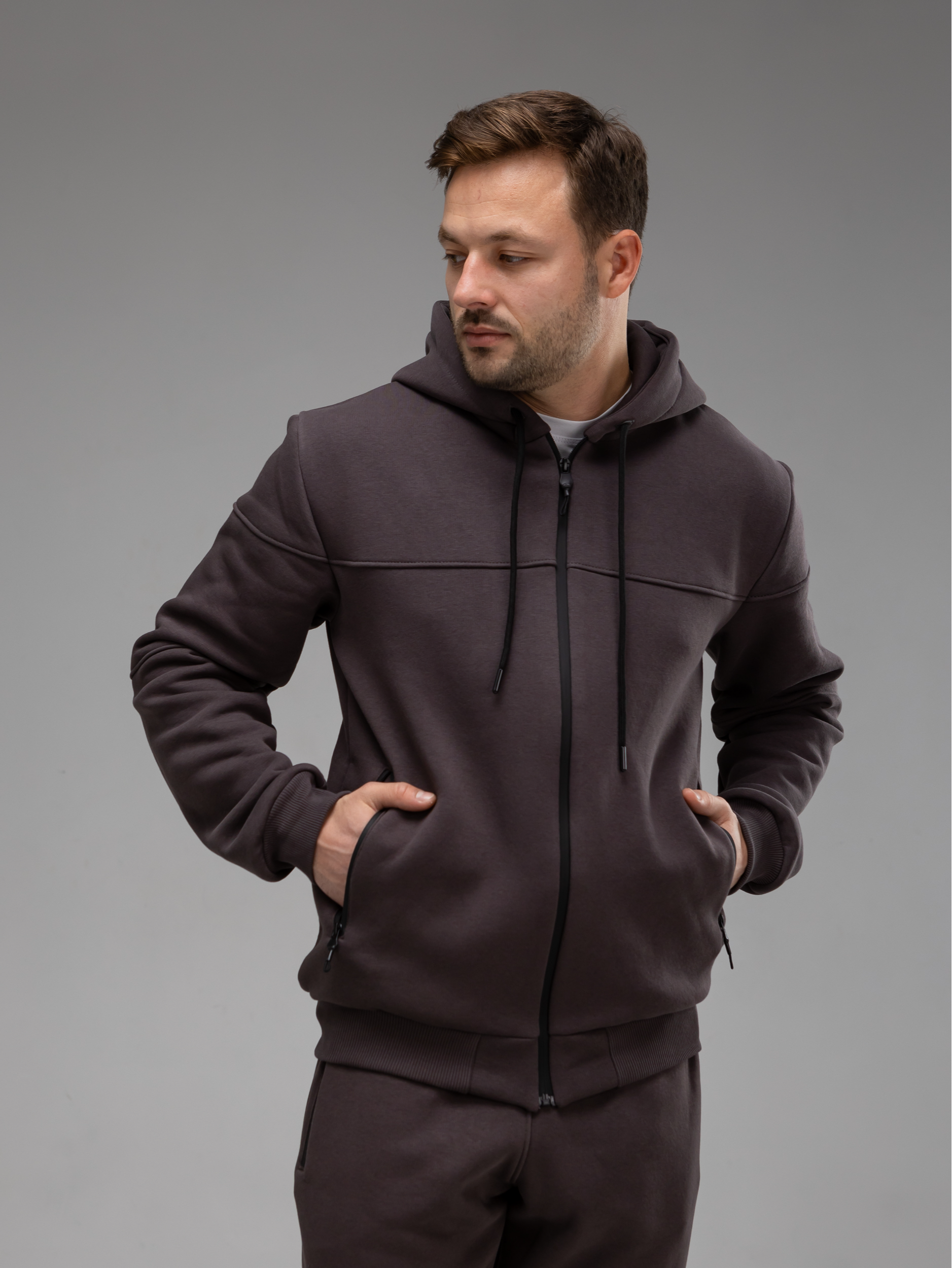 Теплый костюм на молнии с двойным капюшоном Hector 30573